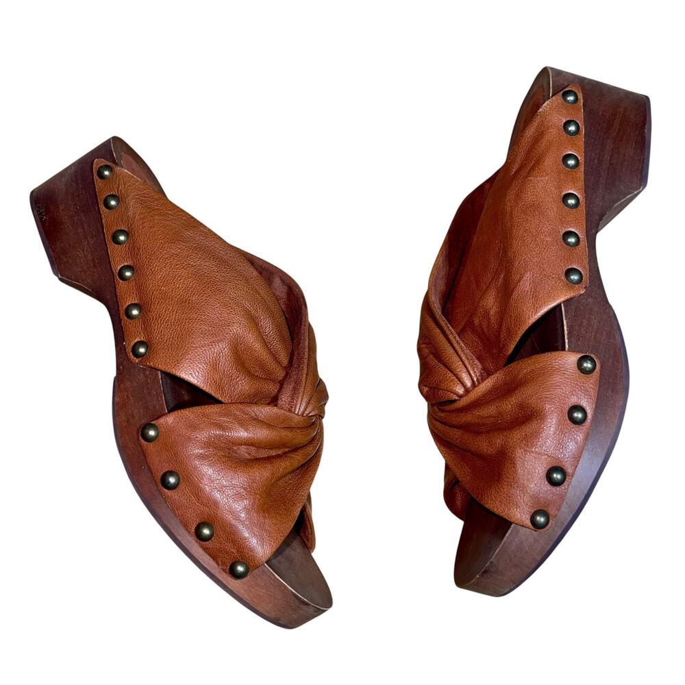 Kelsi Dagger Wood Slide Sandals Brooklyn Sprinter Clog - Picture 6 of 13